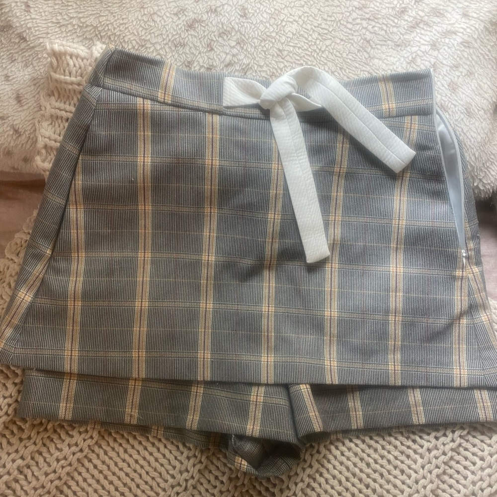 Maje Grey Plaid Skort— new without tags size 36